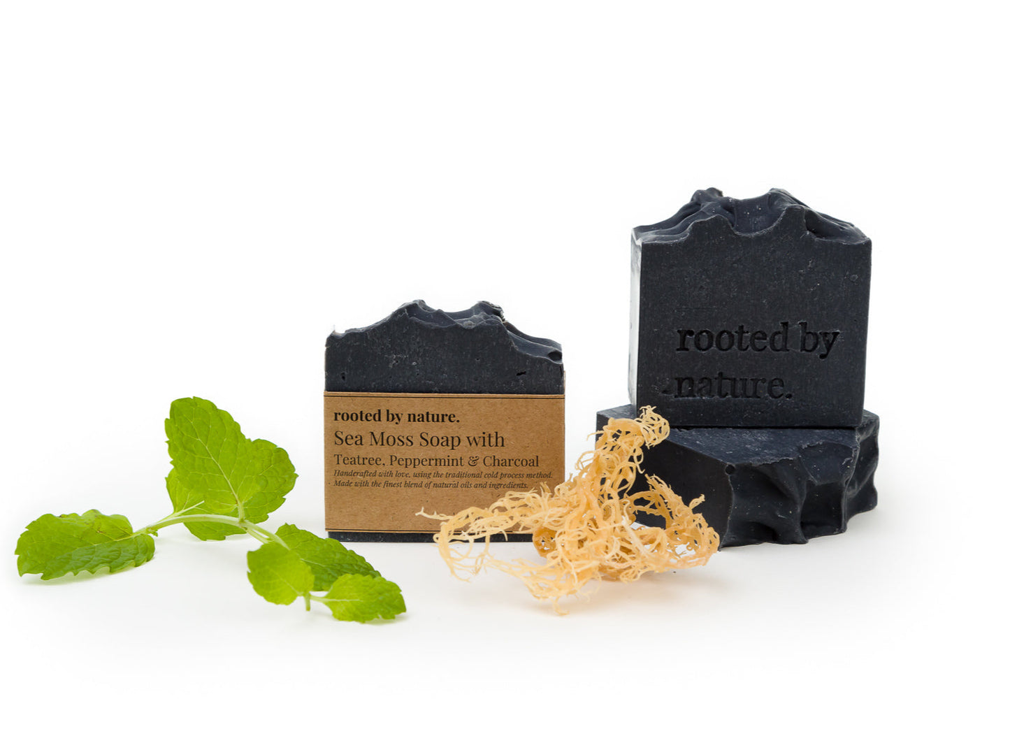 Sea Moss Soap Activated Charcoal, Teatree & Peppermint