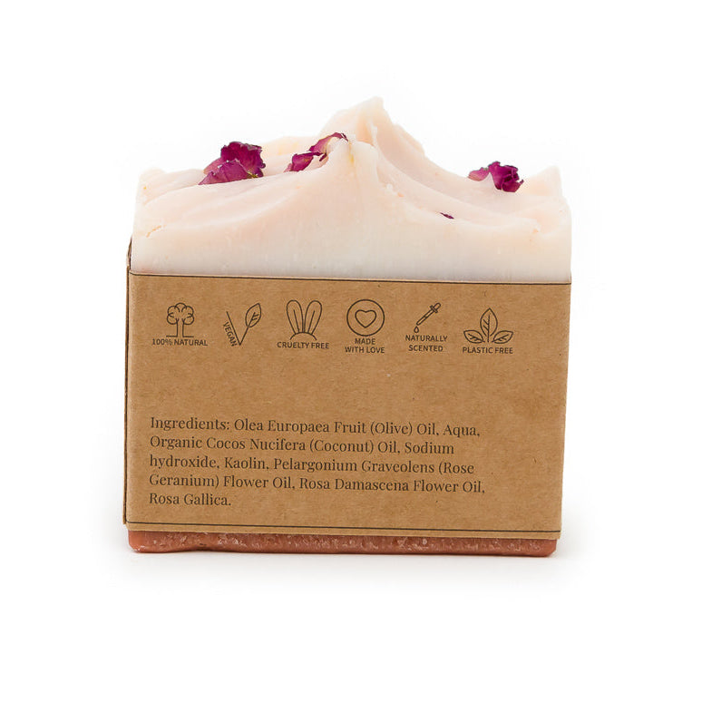 Kaolin Pink Clay Soap with Rose