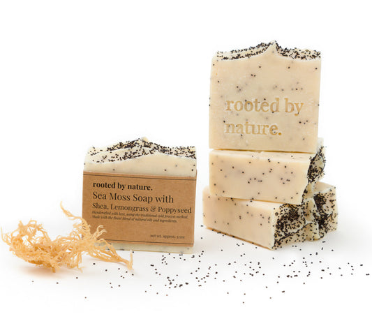 Sea Moss Soap with Shea, Lemongrass & Poppyseed