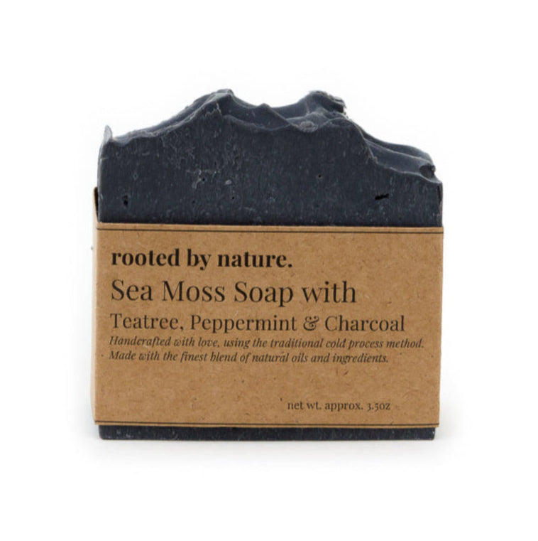 Sea Moss Soap Activated Charcoal, Teatree & Peppermint