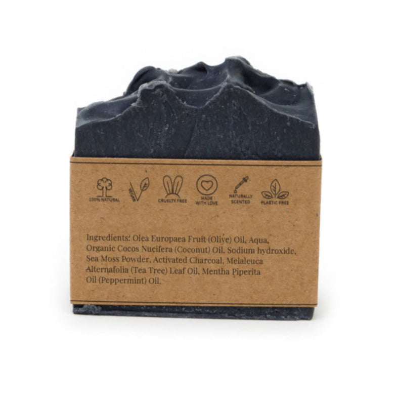 Sea Moss Soap Activated Charcoal, Teatree & Peppermint
