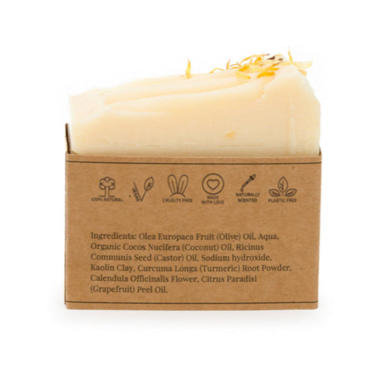 Kaolin Clay Soap with Grapefruit, Turmeric & Ginger