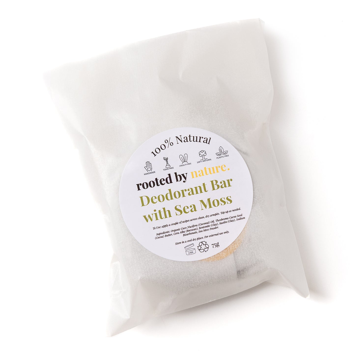 Sea Moss Deodorant Bar with Kaolin Clay